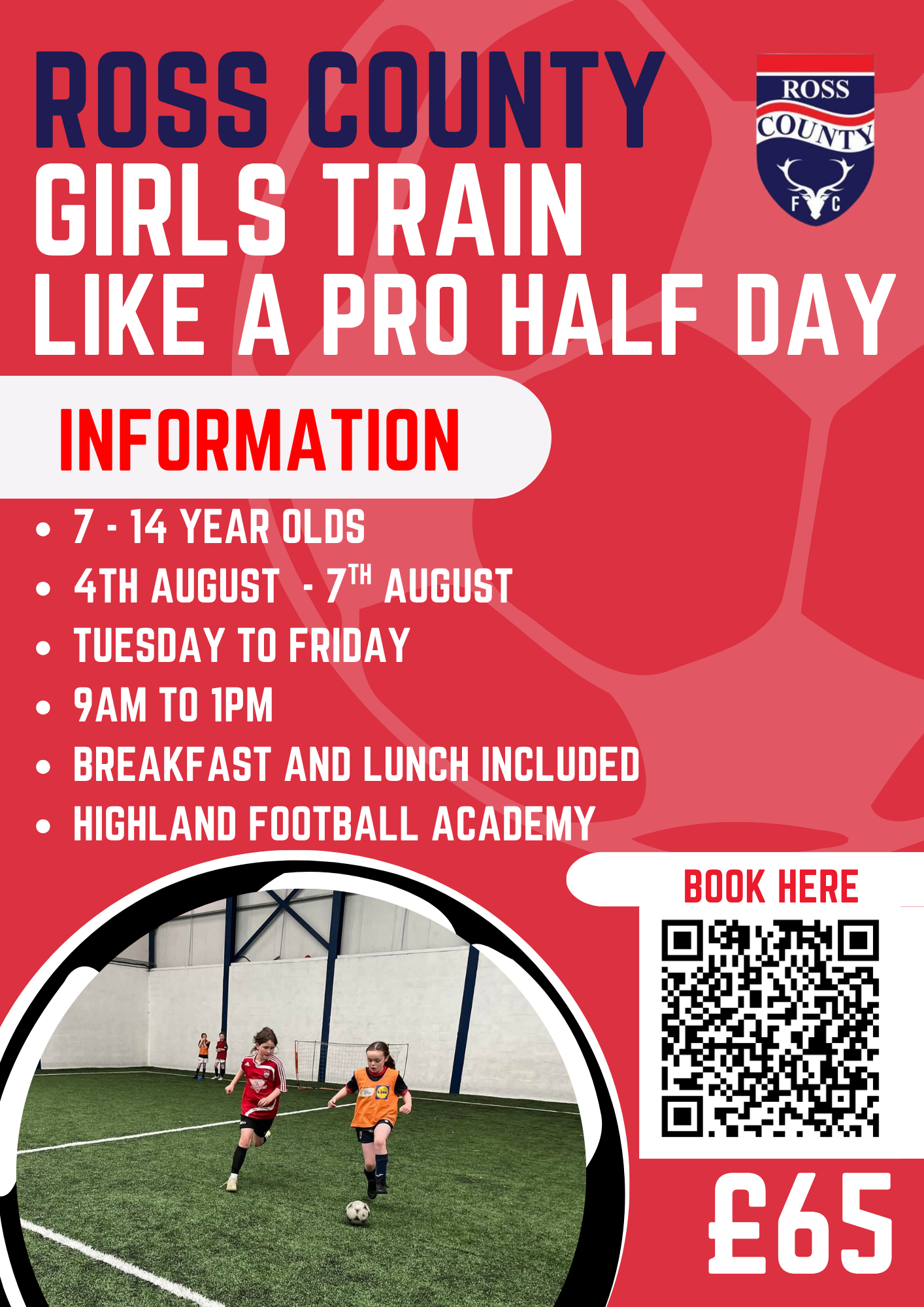 Ross County Girls Train Like a Pro 7-14 Year Olds (Half Day)
