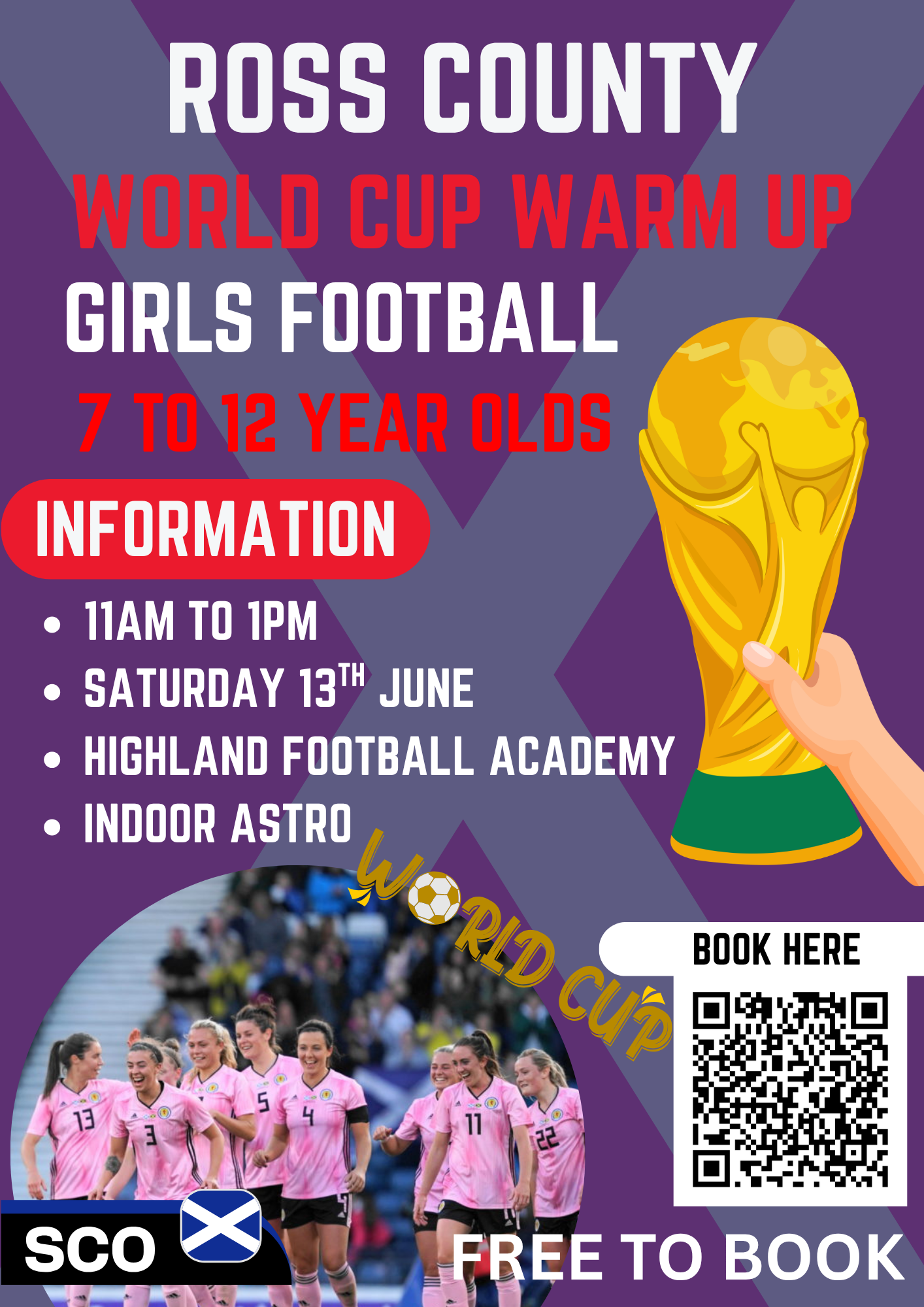 Girls Football World Cup Warm Up 7-12 Year Olds